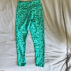 Ryder wear turquoise leopard gym wear S